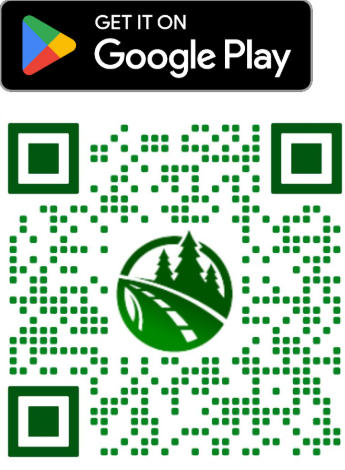 Google App Store logo and QR code to get the app